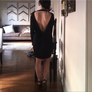 Open-Back Long Sleeve Dress